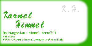 kornel himmel business card